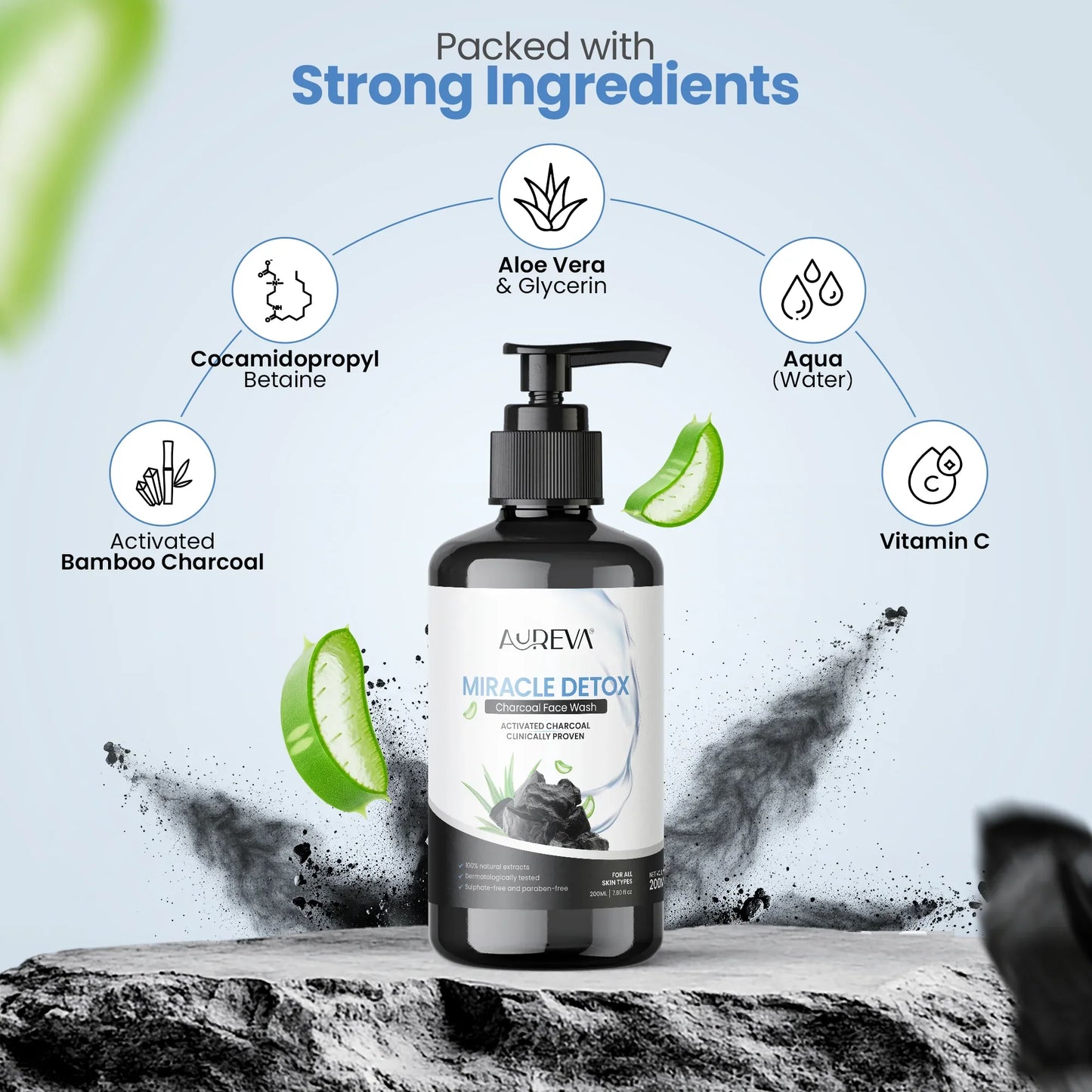 Aureva Charcoal Detox Face Wash