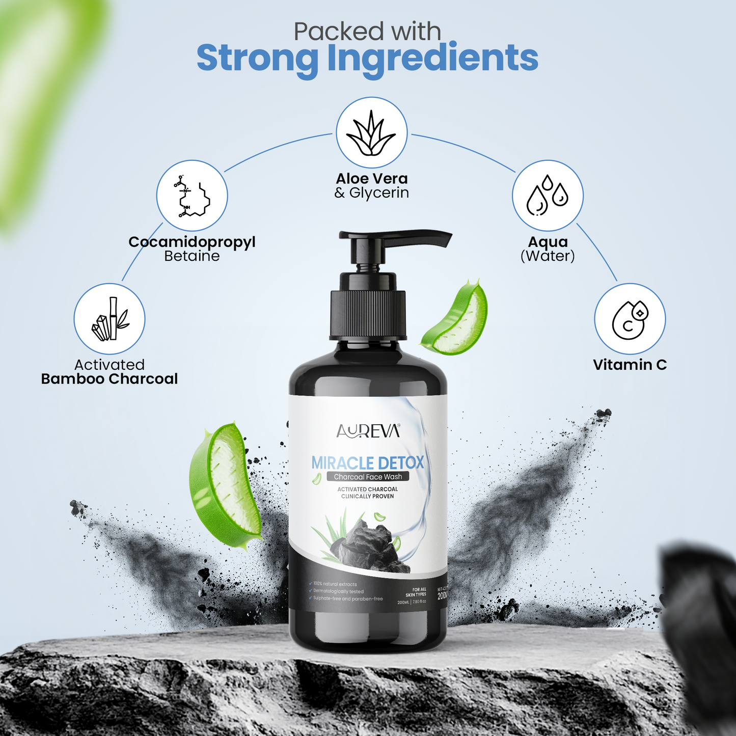 Aureva Charcoal Detox Face Wash