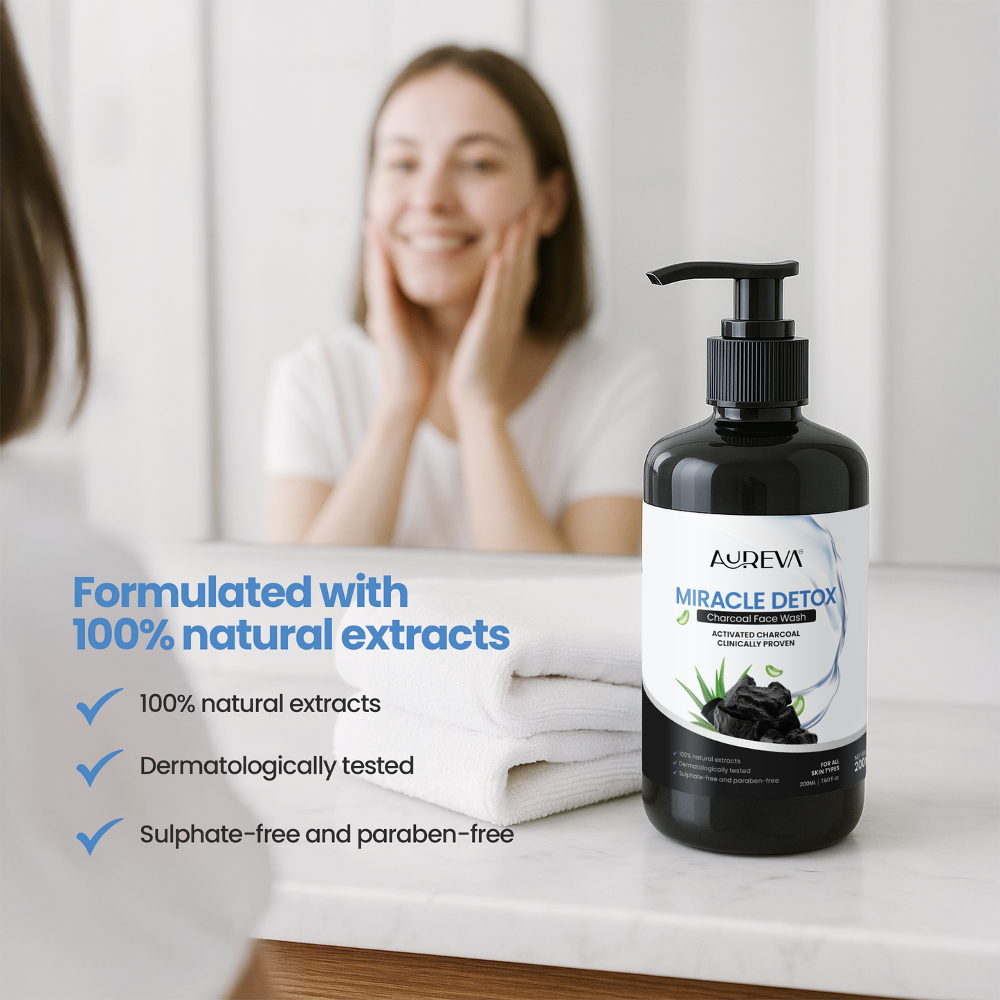 Aureva Charcoal Detox Face Wash