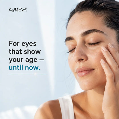Aureva Under Eye Gel for Dark Circles, Puffiness, Wrinkles, Fine Lines | Peptide, Shea Butter, Vitamin E | 15ml
