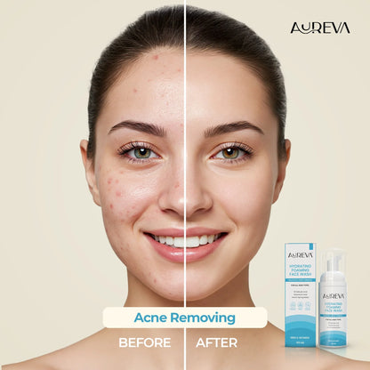 Aureva 2% Salicylic Acid Foaming Face Wash | With Hyaluronic Acid & French Spring Water | Dermatologist-Tested |  Daily Use